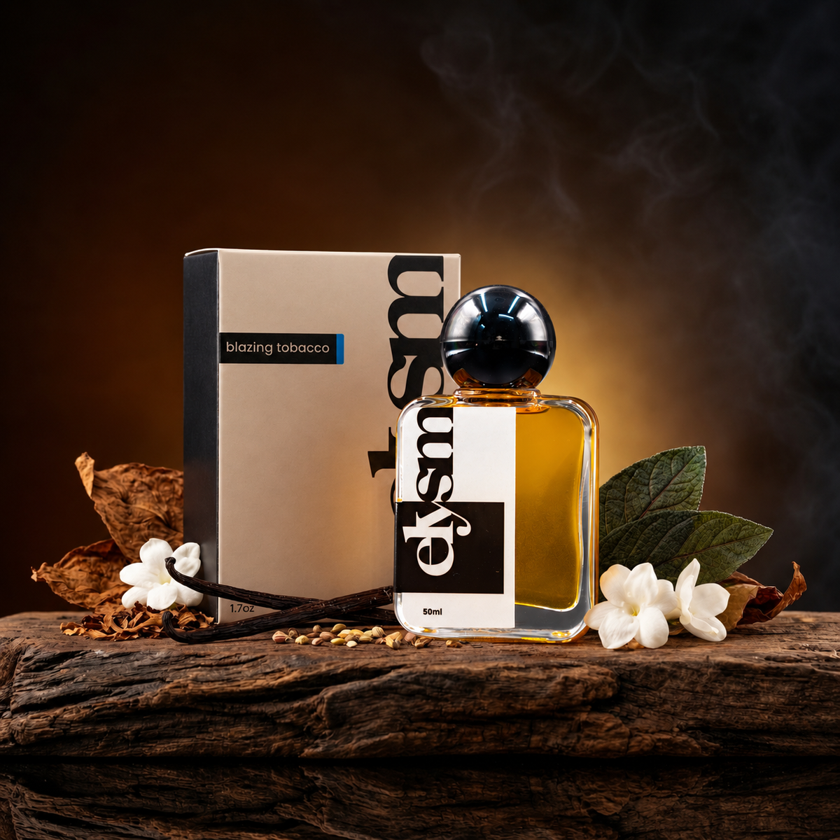 Blazing Tobacco — bottle and front packaging